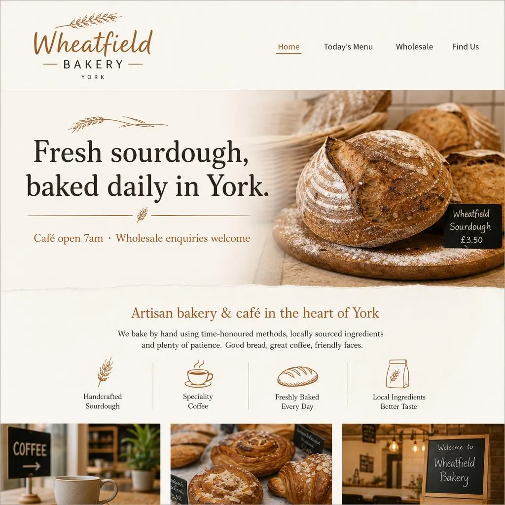 Wheatfield Bakery — Bakery & Café website