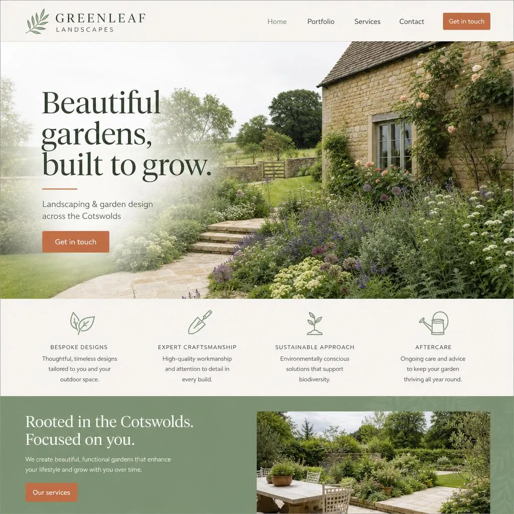 Greenleaf Landscapes — Garden Landscaping website